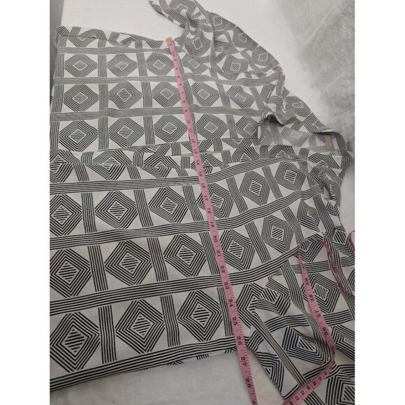 Summer Rose kimono style swim suit cover beach travel black & white geometric V3 - Picture 7 of 7